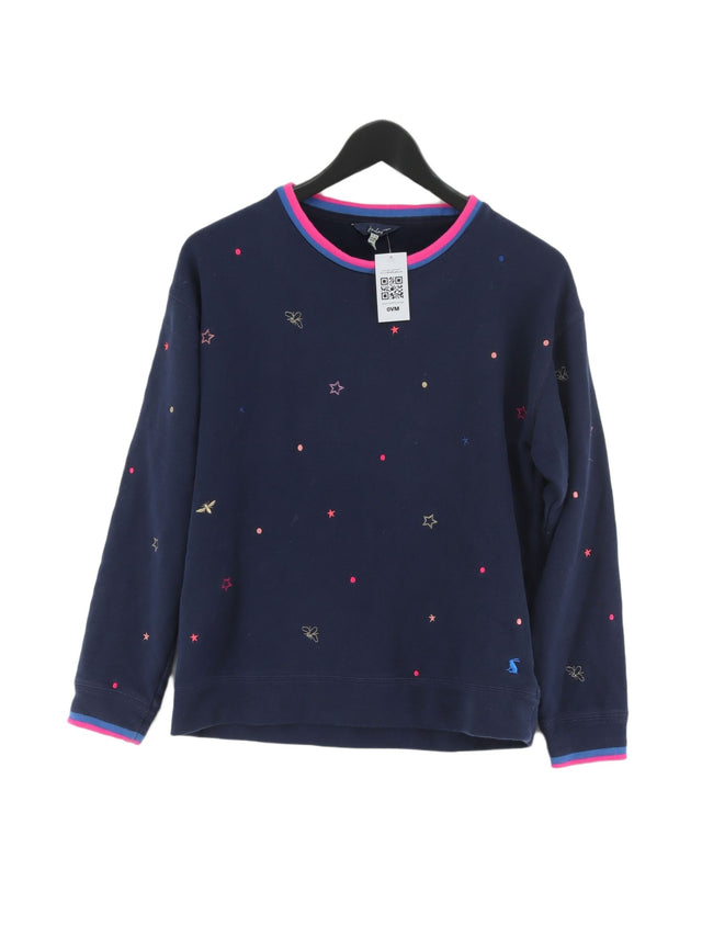 Joules Women's Jumper UK 12 Blue Cotton with Polyester