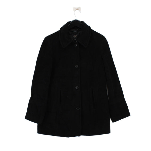 Calvin Klein Women's Coat M Black Other with Polyester, Wool