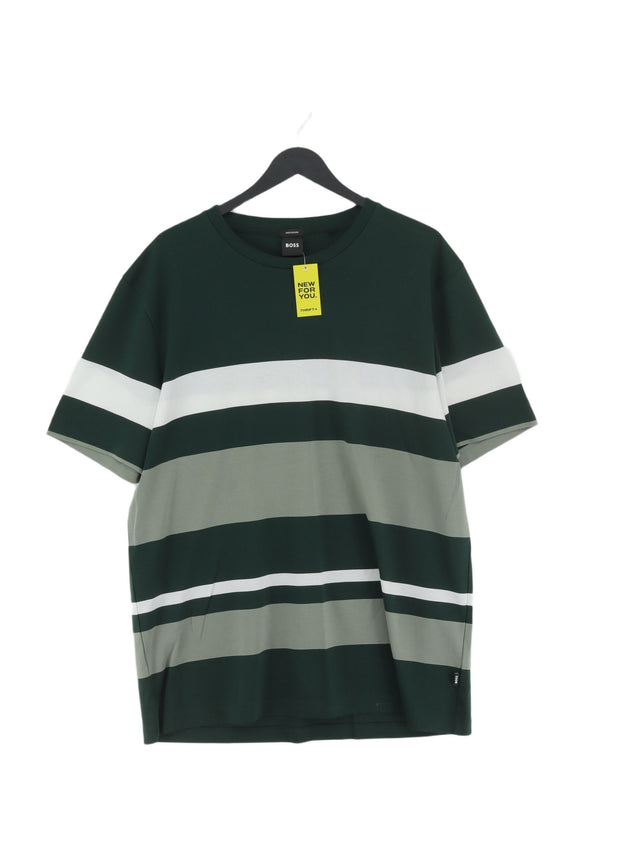 Boss Men's T-Shirt XXL Green 100% Cotton