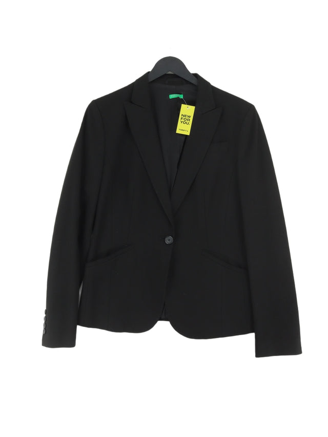United Colors Of Benetton Women's Blazer UK 12 Black 100% Other