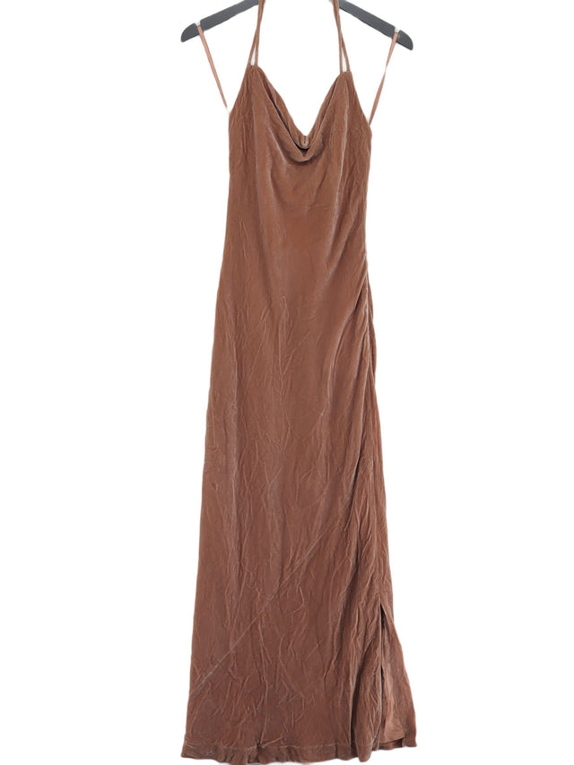 Whistles Women's Maxi Dress UK 8 Brown 100% Other