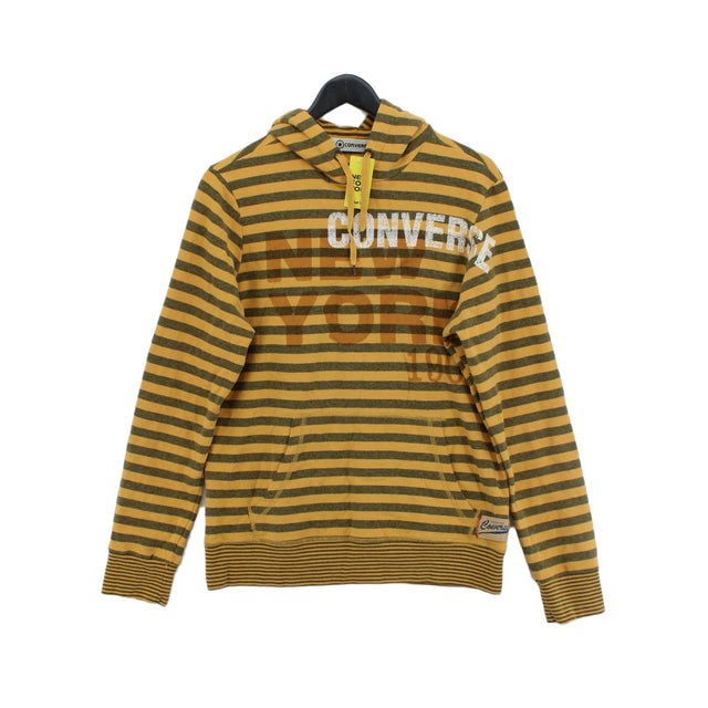 Converse Women's Hoodie M Yellow Cotton with Polyester