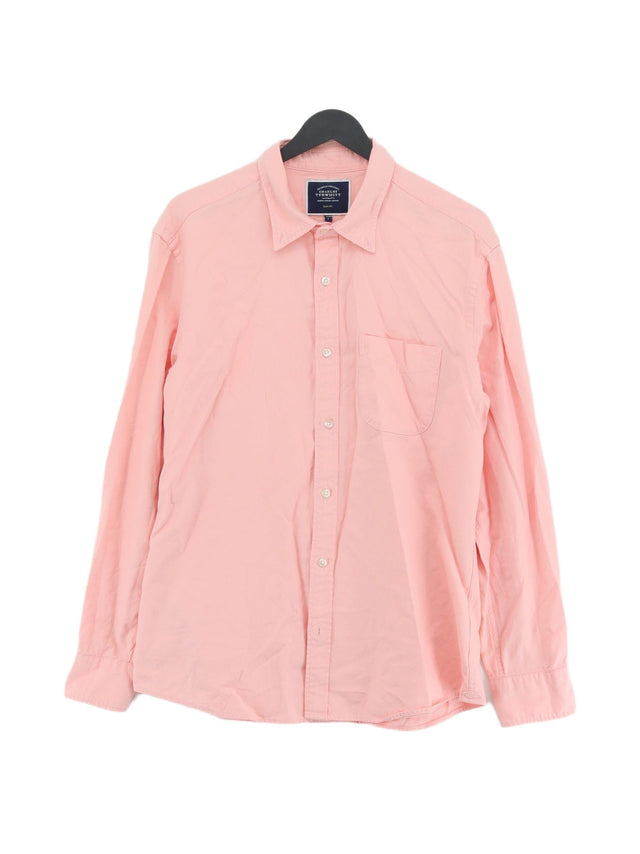 Charles Tyrwhitt Men's Shirt L Pink 100% Cotton