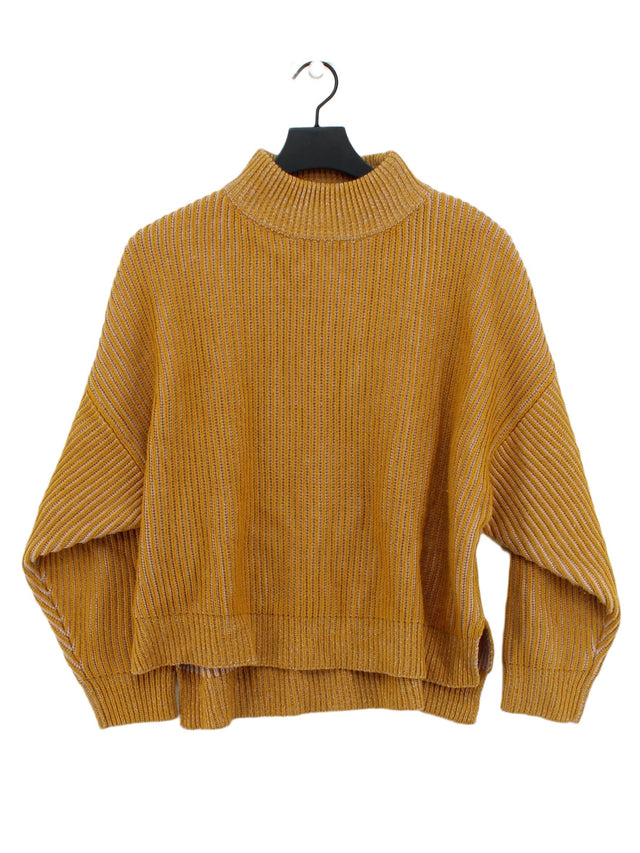 Topshop Women's Jumper S Orange 100% Acrylic