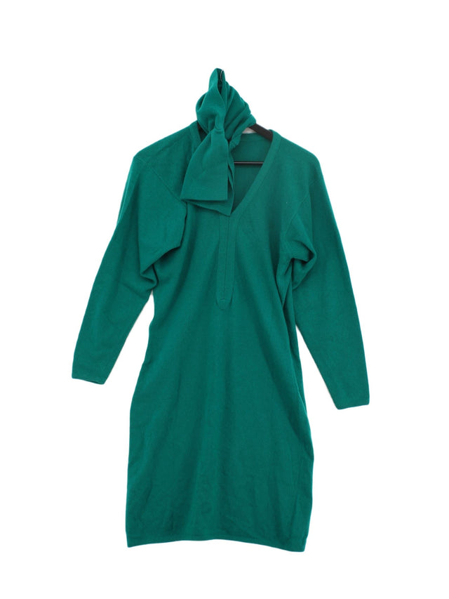 Belinda Robertson Women's Midi Dress L Green 100% Cashmere
