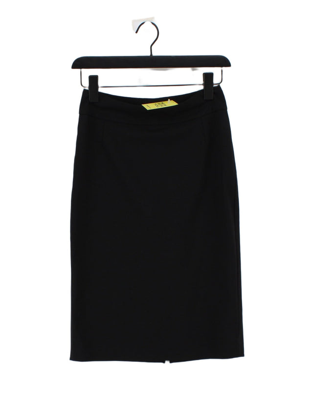 Boss Women's Midi Skirt UK 4 Black Wool with Elastane
