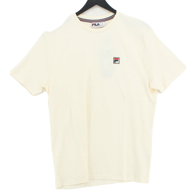 Fila Women's T-Shirt M Cream 100% Cotton