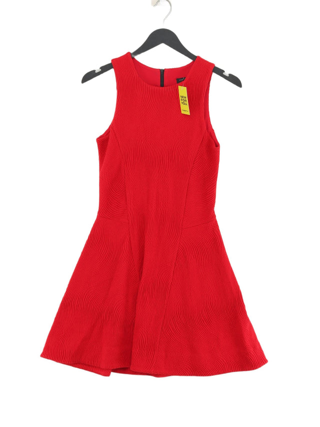 Rag & Bone Women's Midi Dress XS Red Polyester with Rayon, Spandex