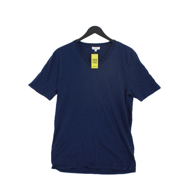 Reiss Men's T-Shirt M Blue 100% Cotton