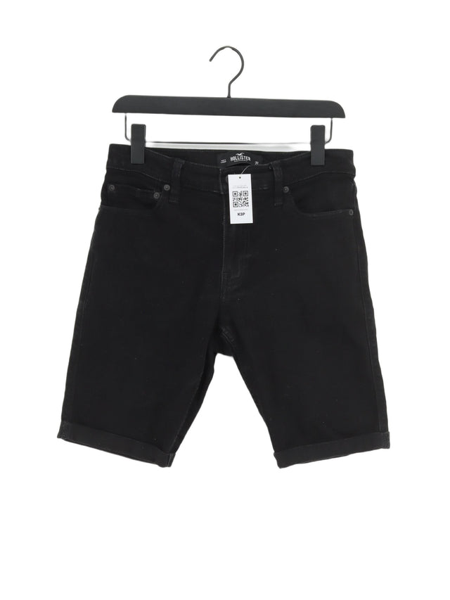 Hollister Women's Shorts W 31 in Black Cotton with Elastane, Polyester