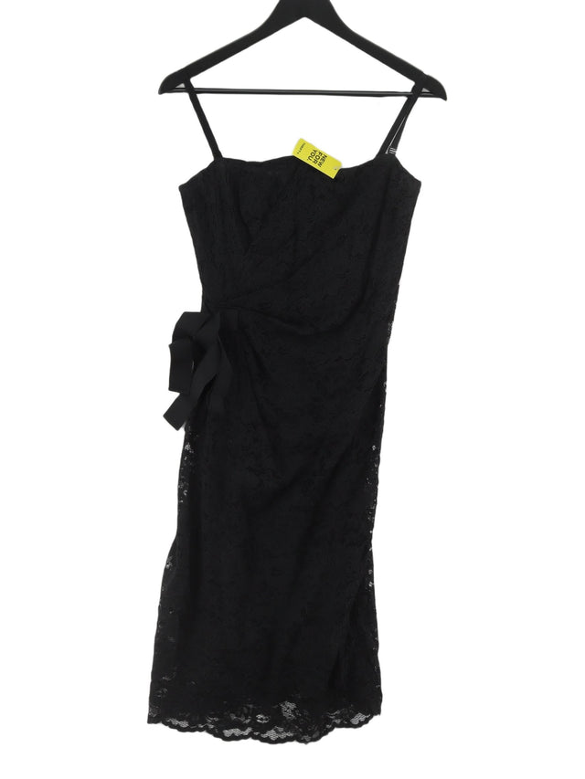 Dolce & Gabbana Women's Midi Dress UK 16 Black Polyamide with Nylon, Viscose