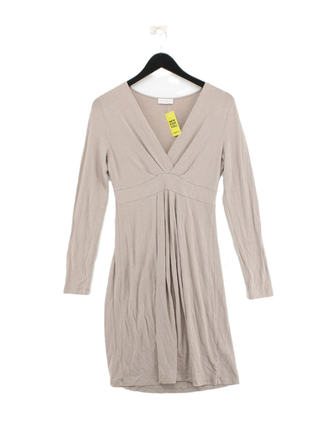 The White Company Women's Midi Dress M Tan Viscose with Elastane