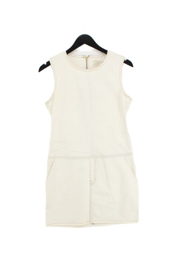 Current/Elliott Women's Midi Dress XS White Cotton with Elastane