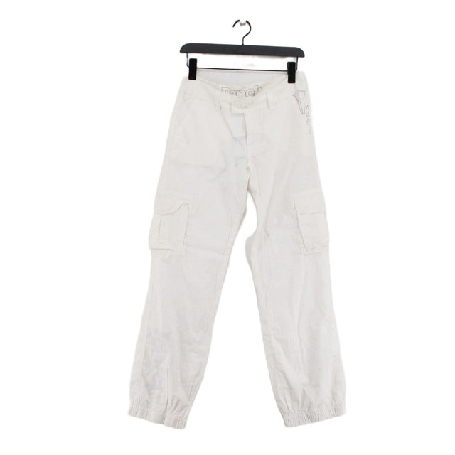 Bench Women's Trousers W 28 in White 100% Cotton