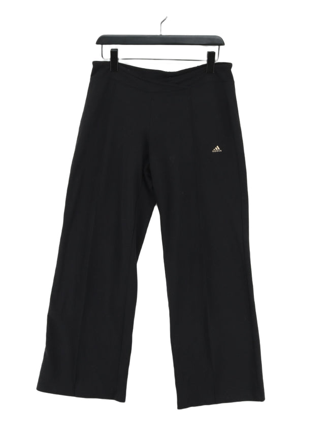 Adidas Women's Sports Bottoms UK 16 Black Polyester with Elastane