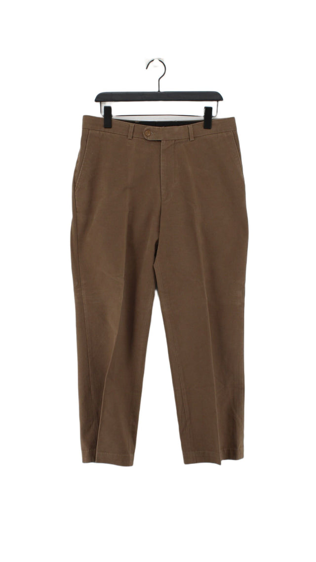 Austin Reed Men's Suit Trousers W 34 in Brown 100% Cotton