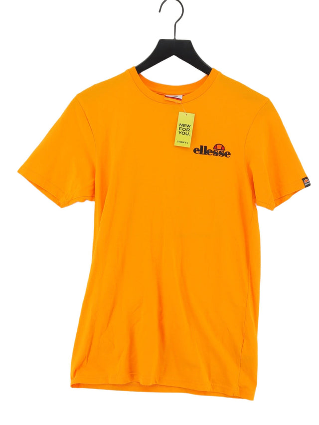 Ellesse Men's T-Shirt S Orange 100% Cotton