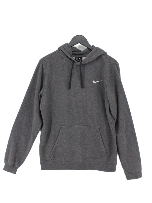 Nike Women's Hoodie S Grey Cotton with Polyester