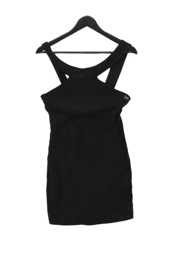 Maniere De Voir Women's Mini Dress UK 10 Black Cotton with Elastane
