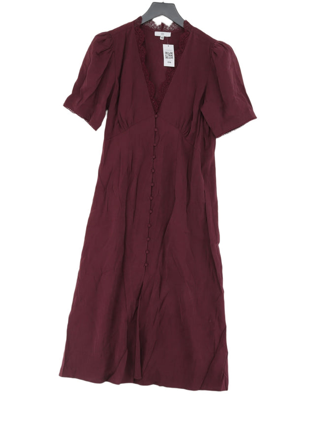 La Redoute Women's Midi Dress UK 12 Purple Viscose with Polyester
