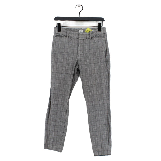Gap Women's Suit Trousers UK 8 Grey Cotton with Elastane, Spandex, Viscose