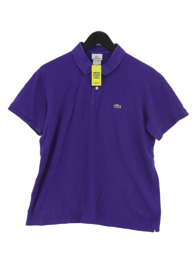 Lacoste Men's Polo Chest: 44 in Purple 100% Other