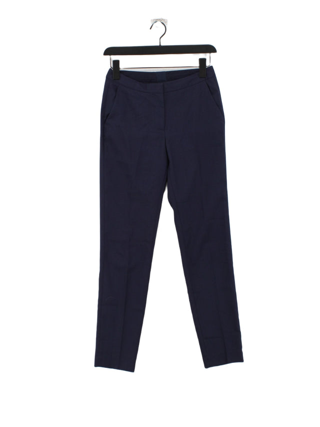 Reiss Women's Suit Trousers W 26 in Blue Viscose with Elastane, Polyester