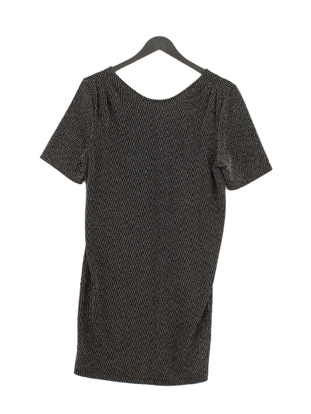 Warehouse Women's Midi Dress UK 6 Black Polyamide with Elastane, Other