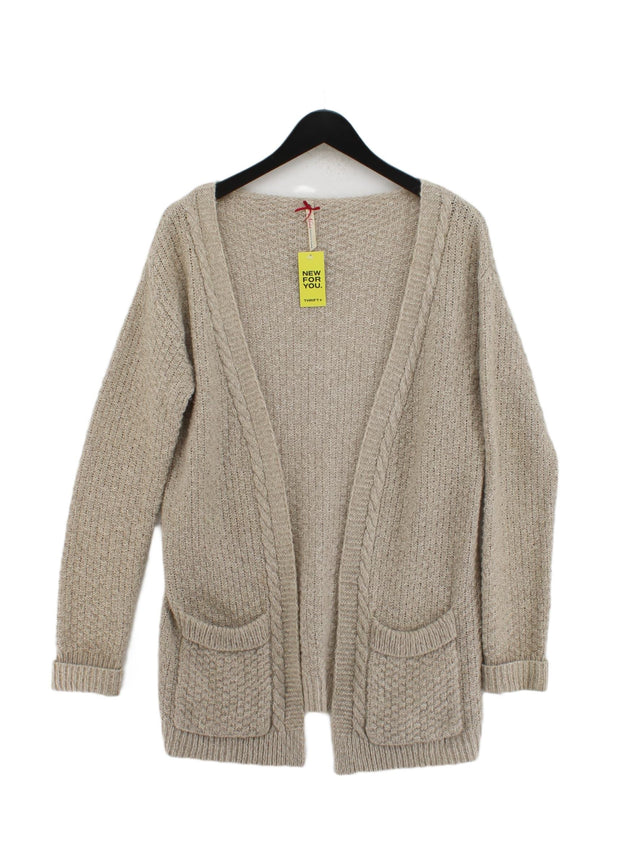 Ness Women's Cardigan S Cream Acrylic with Other, Wool