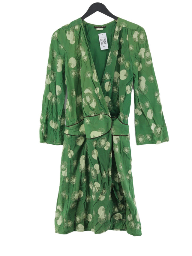 Les Prairies De Paris Women's Midi Dress UK 10 Green 100% Other