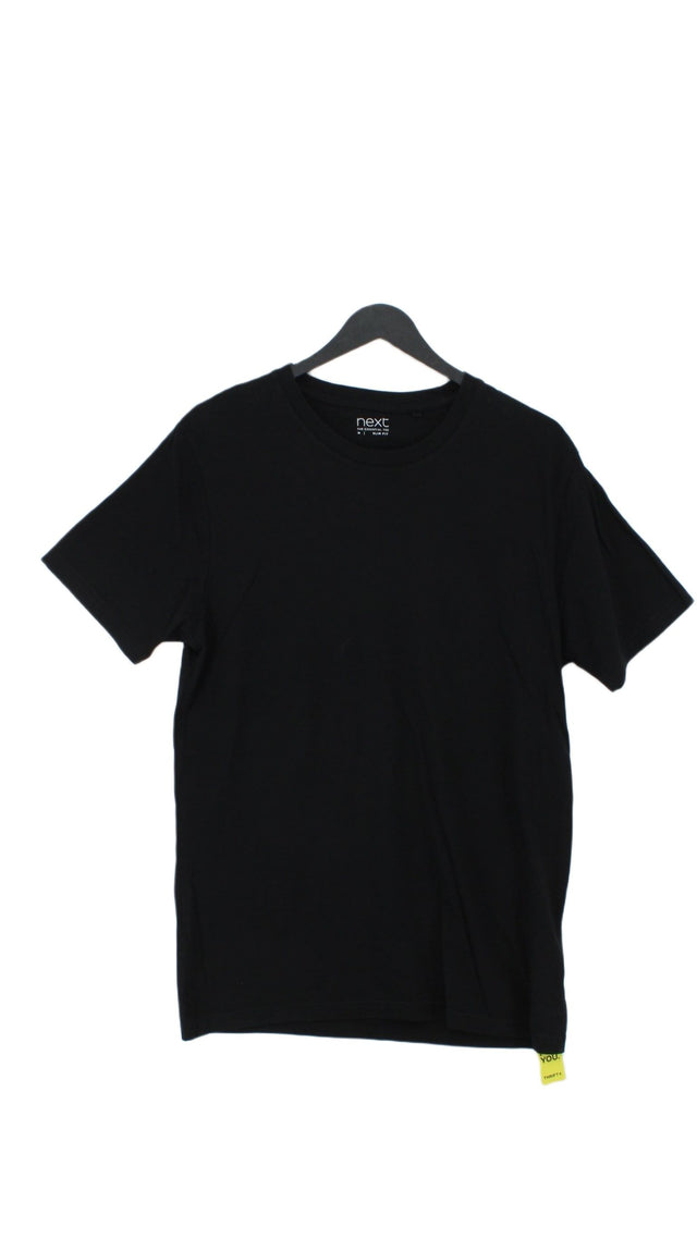 Next Men's T-Shirt M Black 100% Cotton