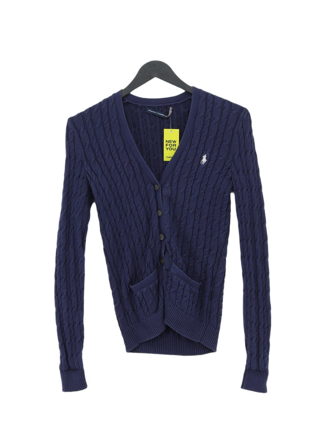 Ralph Lauren Women's Cardigan S Blue 100% Cotton