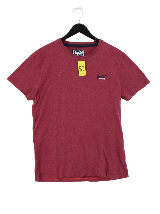 Superdry Men's T-Shirt XL Red 100% Cotton