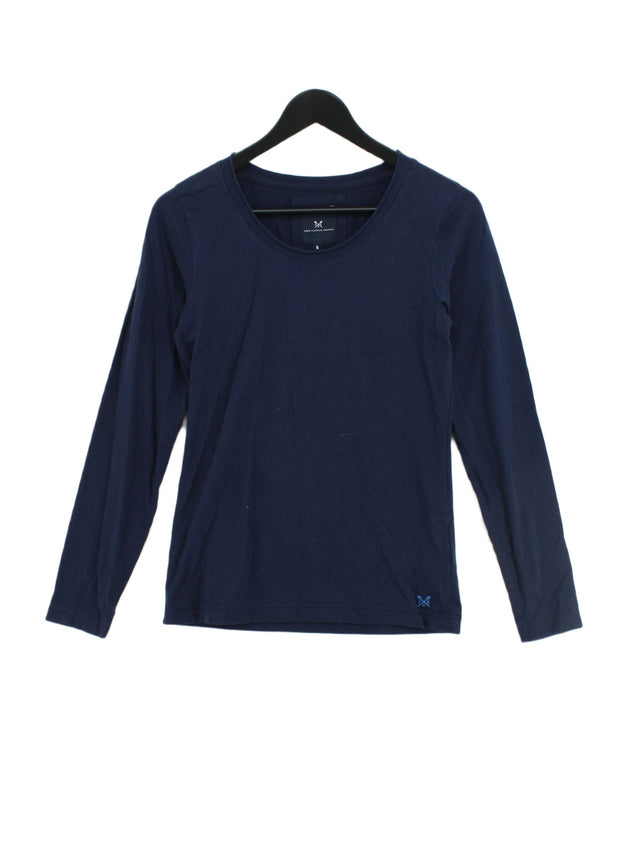 Crew Clothing Women's T-Shirt UK 8 Blue Cotton with Elastane