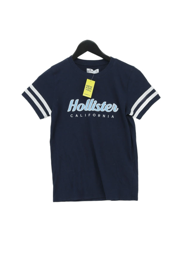 Hollister Women's T-Shirt XS Blue Cotton with Polyester