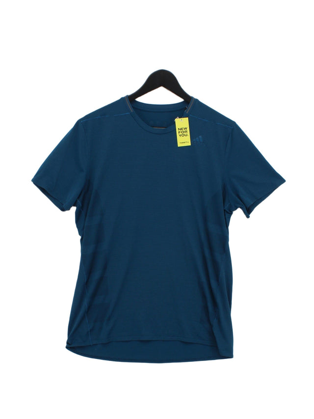 Adidas Men's T-Shirt M Blue 100% Other