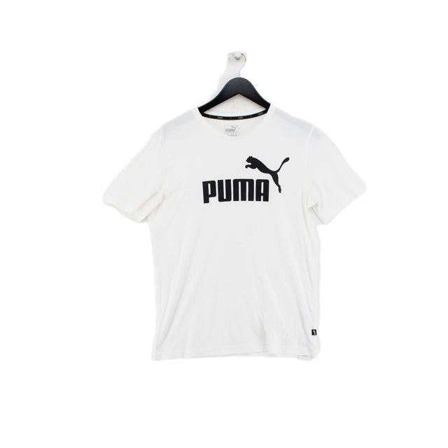 Puma Women's T-Shirt M White Cotton with Elastane