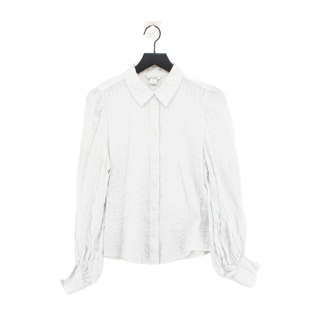 Monki Women's Shirt M White 100% Cotton