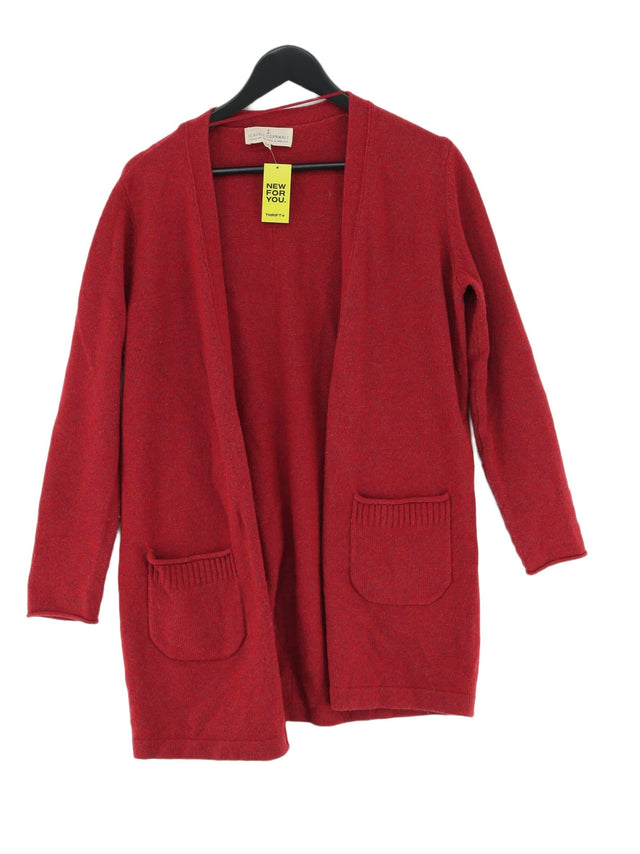 Seasalt Women's Cardigan UK 10 Red Wool with Nylon