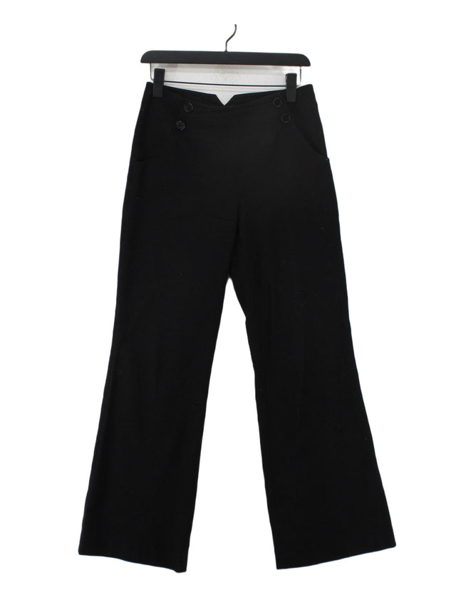 Boden Women's Trousers UK 8 Black Wool with Elastane, Nylon, Other