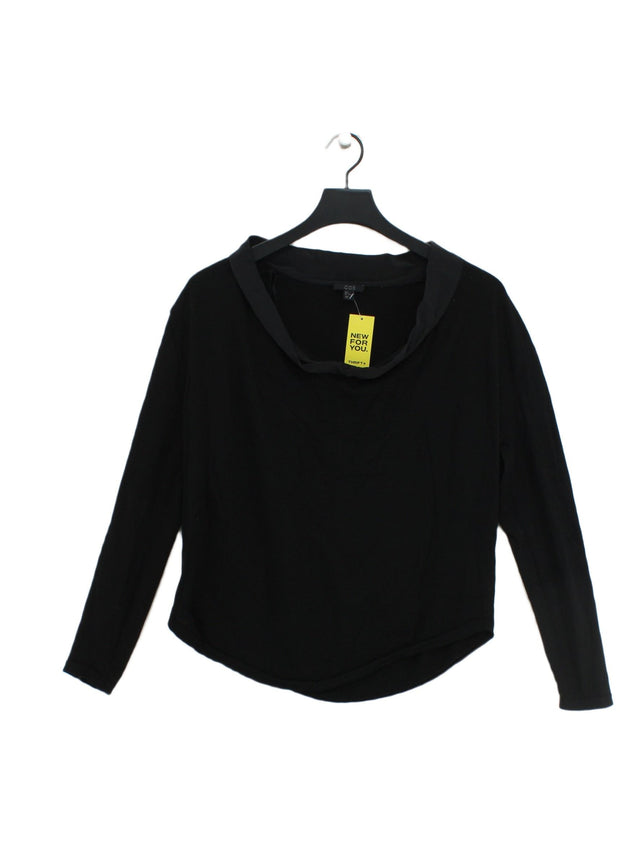 COS Women's Top L Black Wool with Silk