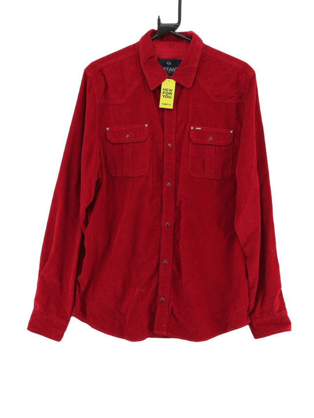 Vintage BUFFALO (David Bitton) Men's Shirt XL Red 100% Cotton