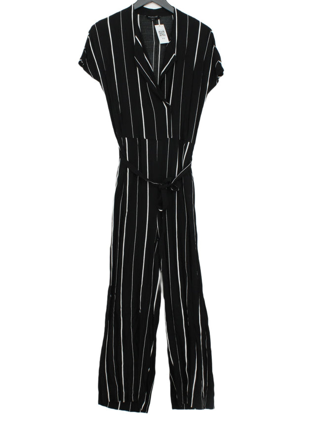 Selected Femme Women's Jumpsuit UK 8 Black 100% Viscose