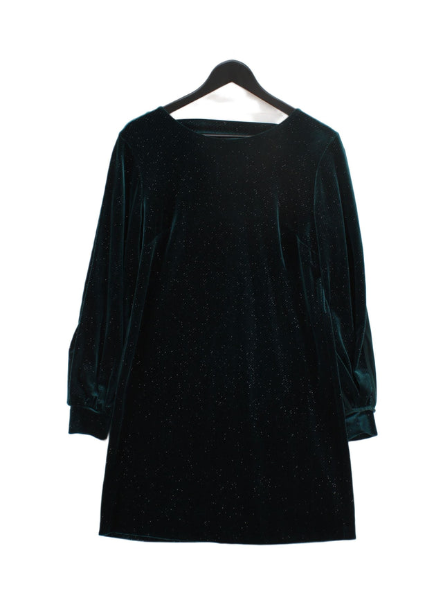 Next Women's Midi Dress UK 12 Blue Polyester with Elastane