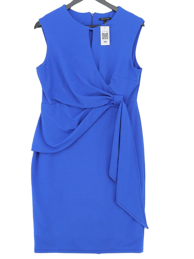 Roman Women's Midi Dress UK 12 Blue Polyester with Elastane