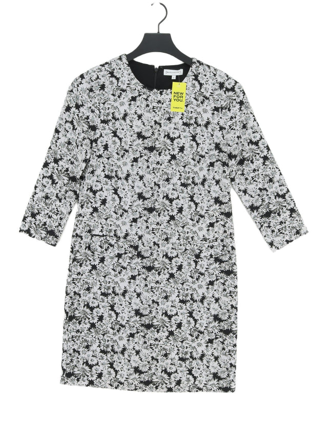 Warehouse Women's Midi Dress UK 6 Black Polyester with Elastane