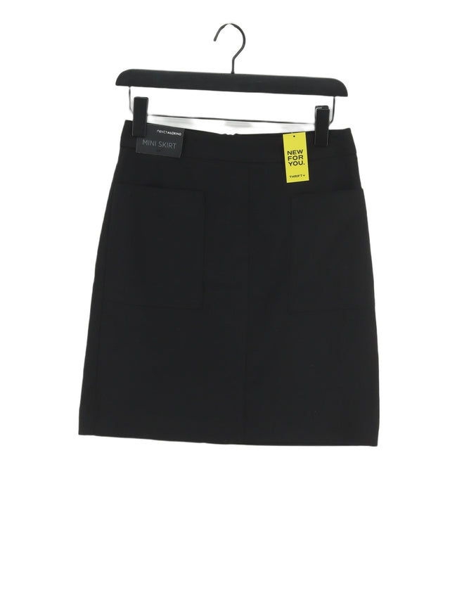Next Women's Mini Skirt UK 6 Black Polyester with Elastane, Viscose