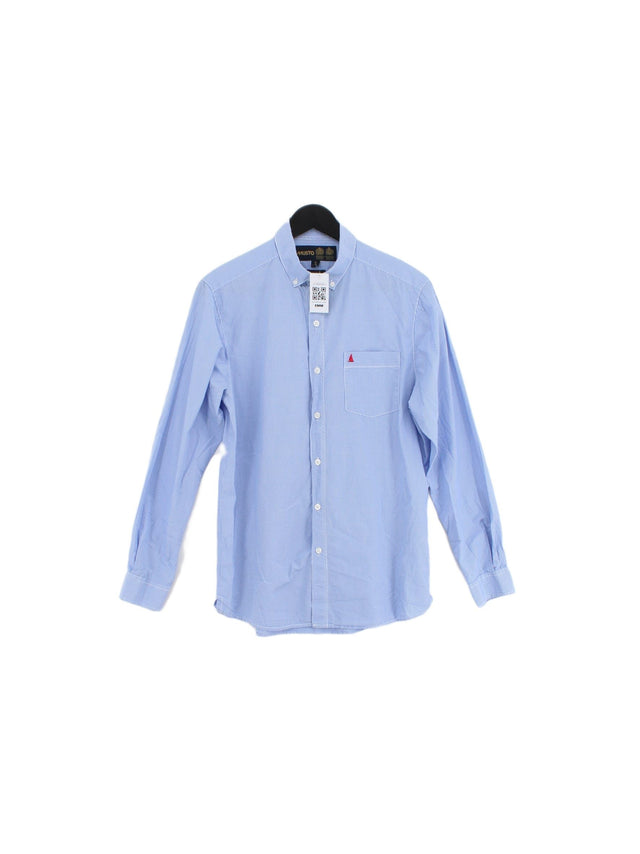 Musto Men's Shirt M Blue 100% Cotton