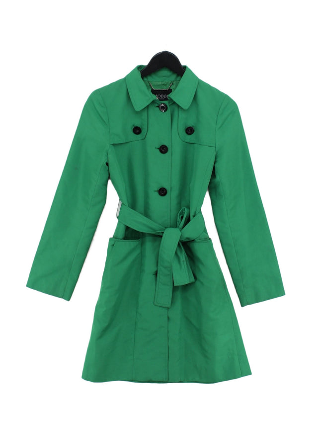 Hobbs Women's Coat UK 8 Green Polyester with Other