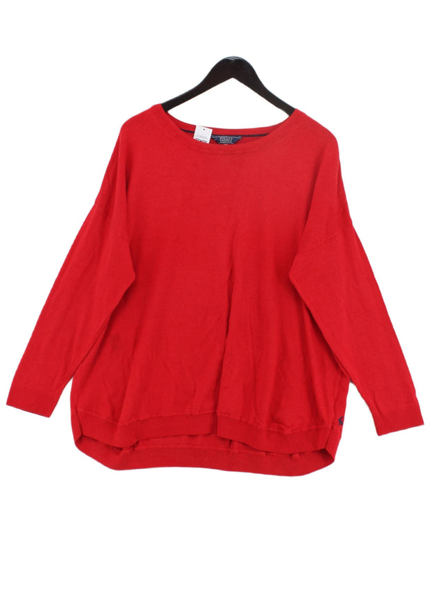 Joules Women's Jumper UK 18 Red 100% Acrylic